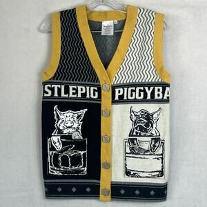 WhistlePig Rye Whiskey Sweater Vest Men Small UGLY Christmas X-Mas